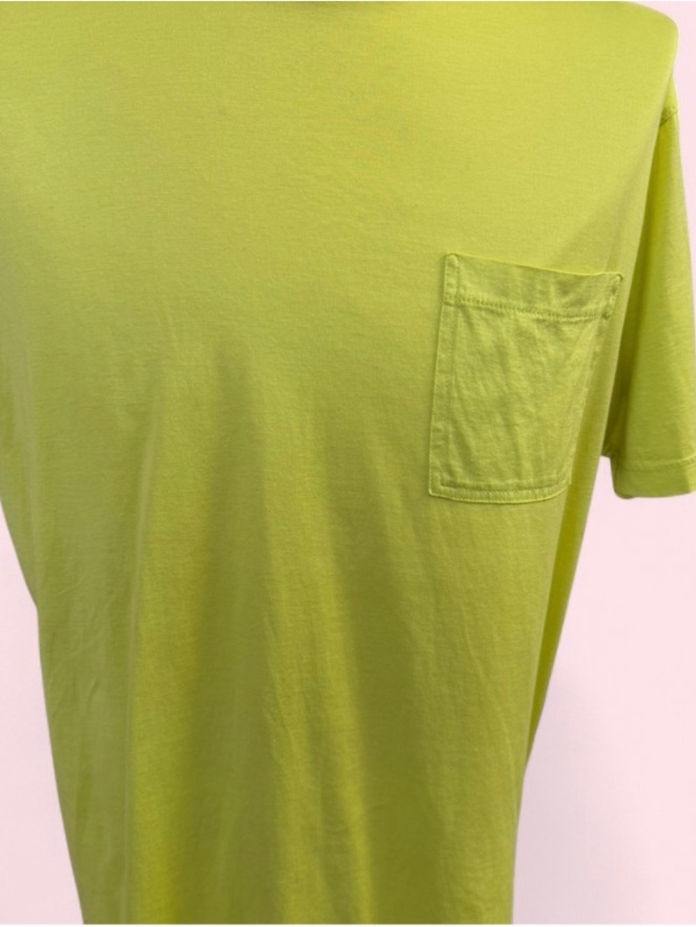 Vilebrequin Men's Lime Green Short Sleeve Pocket Tee